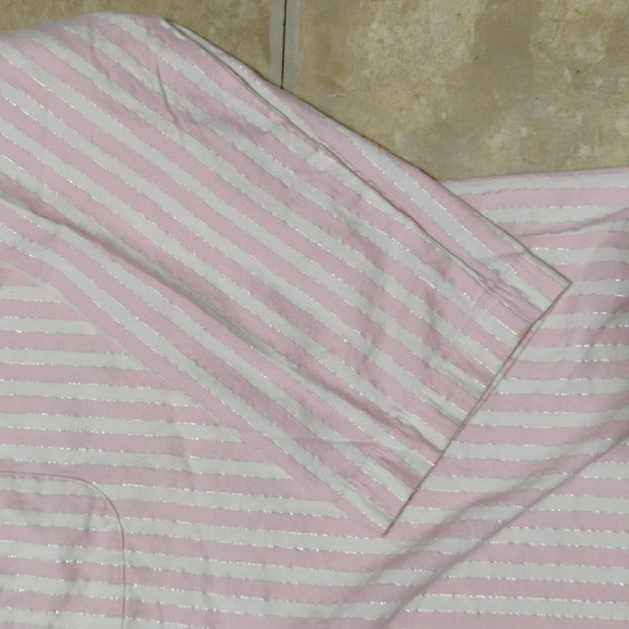 Victoria's Secret Pink and White Striped Pajama Top & Bottoms - Picture 4 of 12